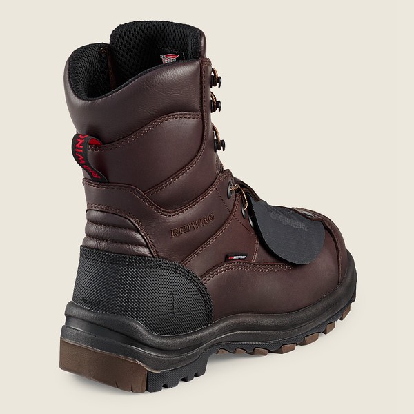 Red Wing Safety Bot Erkek - King Toe® - 8-Inch Waterproof Csa Metguard Toe - Siyah/Kahverengi - 54YH